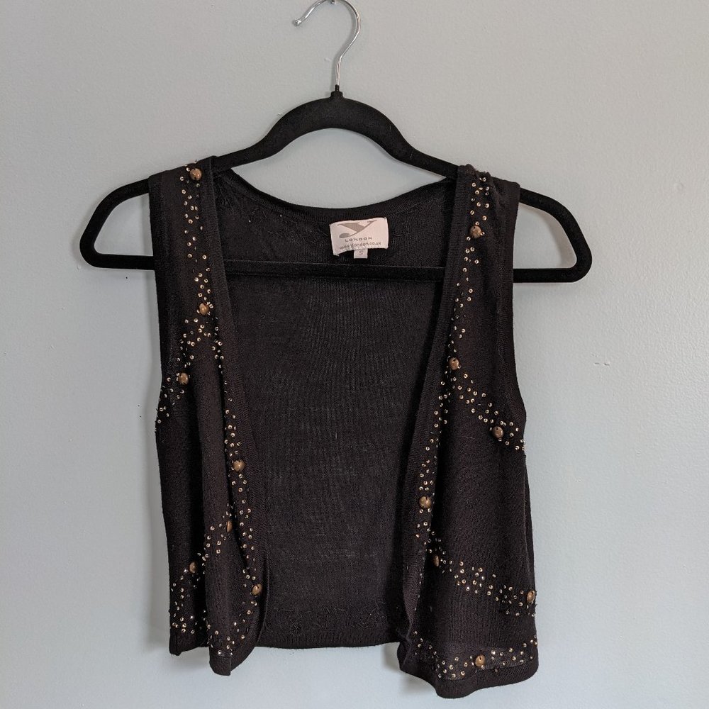 YLondon Cropped Open Cardigan